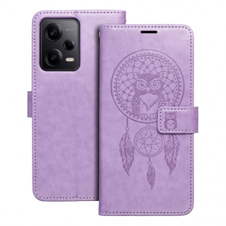 Peňaženkové puzdro MEZZO Book na XIAOMI Redmi Note 12 Pro 5G Lapač snov  Fialový (Purple)