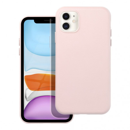 Kryt Leather Mag Cover na Apple iPhone 11 Elegant  MagSAFE  Pieskovo ružový