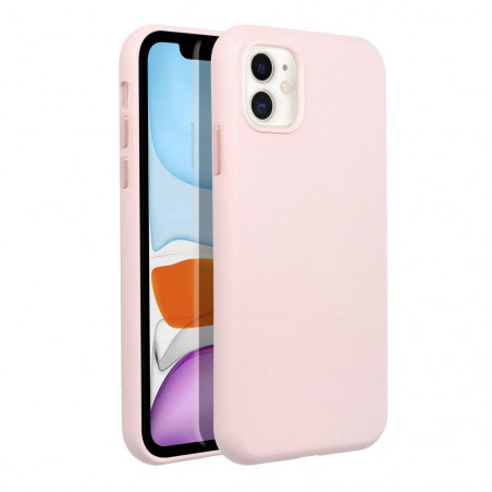 Kryt Leather Mag Cover na Apple iPhone 11 Elegant  MagSAFE  Pieskovo ružový