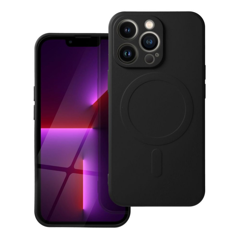 Kryt Silicone Mag Cover na Apple iPhone 13 Pro MagSAFE  Čierny