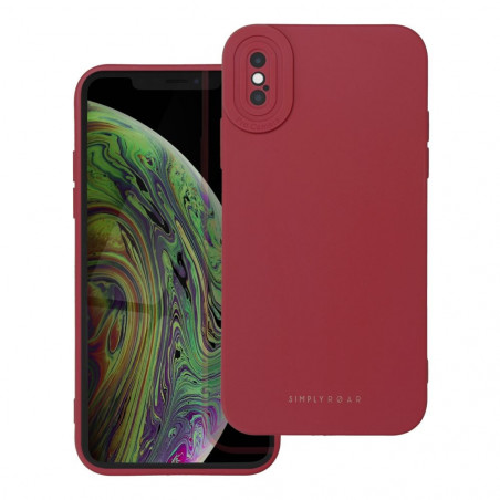 Kryt Roar Luna na Apple iPhone XS Jednofarebný, Štýlový, Estetický doplnok Červený