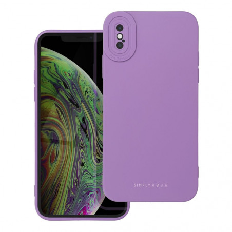 Kryt Roar Luna na Apple iPhone XS Jednofarebný, Štýlový, Estetický doplnok  Fialový (Violet)
