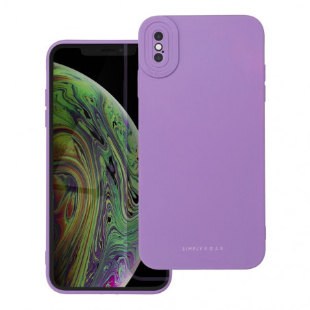 Kryt Roar Luna na Apple iPhone XS Jednofarebný, Štýlový, Estetický doplnok  Fialový (Violet)