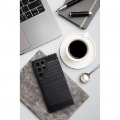 Kryt Carbon na Samsung Galaxy A24 LTE Elegant  Čierny