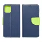 Peňaženkové puzdro Fancy Book na Apple iPhone 15 Pro Námornícka modrá / Limetkovo zelený