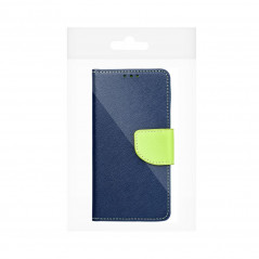 Peňaženkové puzdro Fancy Book na Apple iPhone 15 Pro Námornícka modrá / Limetkovo zelený