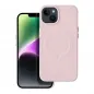 Kryt Roar Leather Mag na Apple iPhone 15 Pro Elegant  MagSAFE  Žiarivý ružový