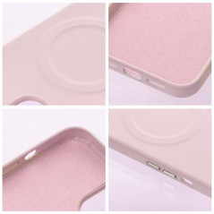 Kryt Roar Leather Mag na Apple iPhone 15 Pro Elegant  MagSAFE  Žiarivý ružový
