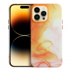 Kryt Leather Mag Cover na Apple iPhone 15 Pro Elegant  MagSAFE  Oranžová škvrna