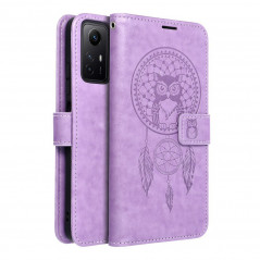 Peňaženkové puzdro MEZZO Book na XIAOMI Redmi Note 12s Lapač snov  Fialový (Purple)