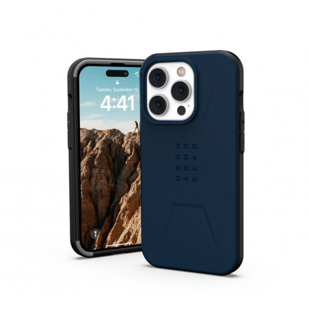 Kryt Urban Armor Gear Civilian na Apple iPhone 14 Pro Prémiové puzdro  MagSAFE  Tmavší modrý