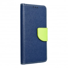 Peňaženkové puzdro Fancy Book na Samsung Galaxy A34 Námornícka modrá / Limetkovo zelený 