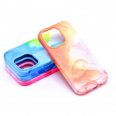 Kryt Leather Mag Cover na Apple iPhone 12 Pro Elegant  MagSAFE  Oranžová škvrna