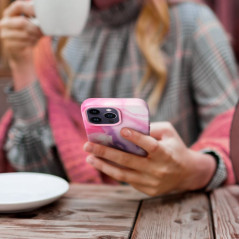 Kryt Leather Mag Cover na Apple iPhone 12 Pro Elegant  MagSAFE  Fialová škvrna