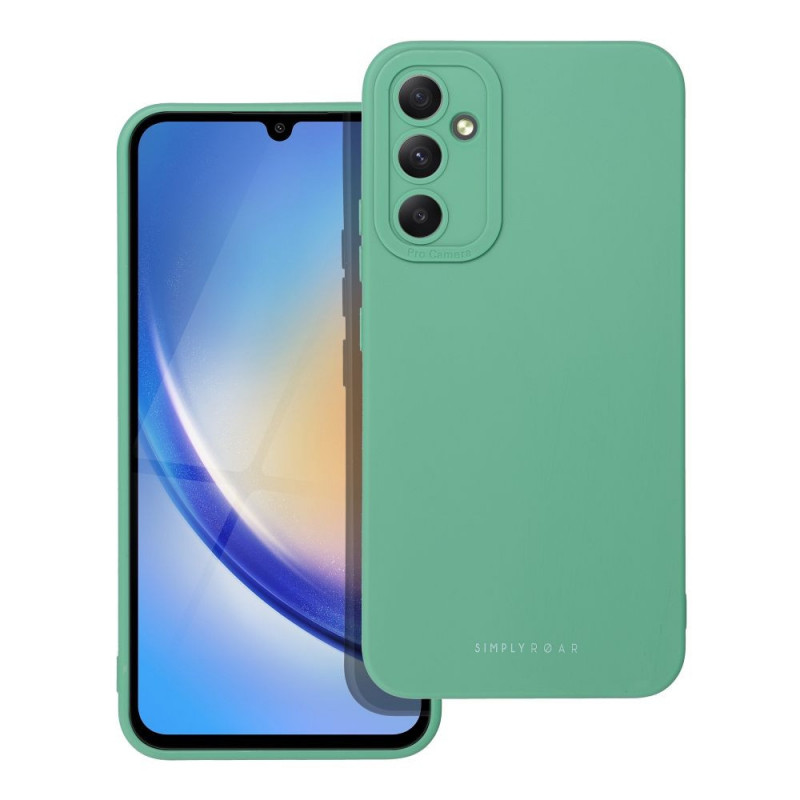Kryt Roar Luna na Samsung Galaxy A34 Jednofarebný, Štýlový, Estetický doplnok  Zelený