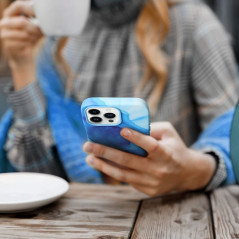 Kryt Leather Mag Cover na Apple iPhone 11 Pro Elegant  MagSAFE  Modrá škvrna