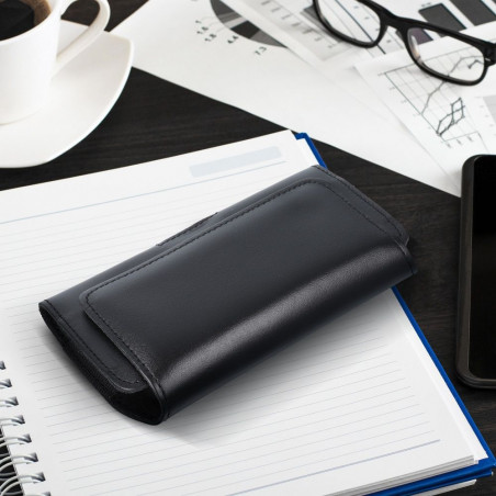 Univerzálne puzdro, Horizontálne puzdro, Puzdro na opasok ROYAL Crazy Horse na Samsung Galaxy S21 5G Čierny 