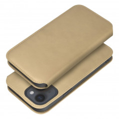 Peňaženkové puzdro Dual Pocket book na Samsung Galaxy A14 5G Zlatý 