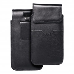 Univerzálne puzdro, Puzdro na opasok ROYAL - Leather universal flap pocket na XIAOMI Redmi Note 10 Pro Čierny 