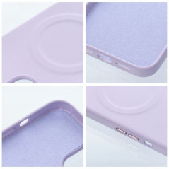 Kryt Roar Leather Mag na Apple iPhone 14 Elegant  MagSAFE  Fialový (Purple)