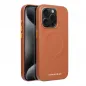 Kryt Roar Leather Mag na Apple iPhone 15 Pro Elegant  MagSAFE  Hnedý