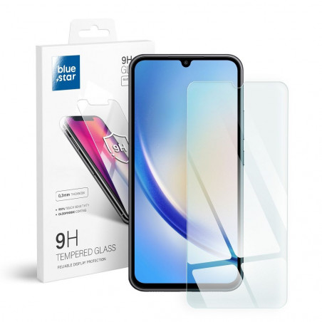 Ochranné sklo Blue Star 9H na Samsung Galaxy A34 Transparentný 