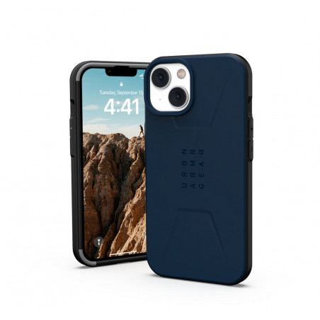 Kryt Urban Armor Gear Civilian na Apple iPhone 14 Plus Prémiové puzdro  MagSAFE  Tmavší modrý