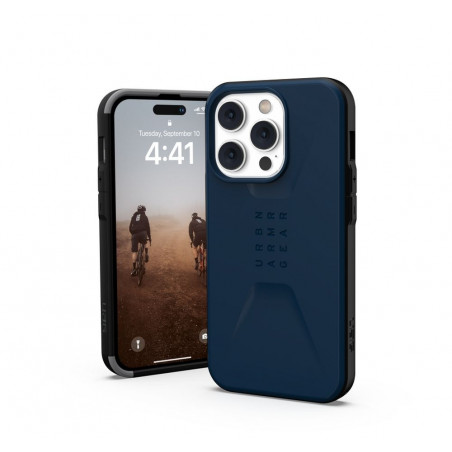 Kryt Urban Armor Gear Civilian na Apple iPhone 14 Pro Max Prémiové puzdro  MagSAFE  Tmavší modrý