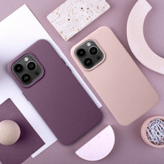 Kryt Leather Mag Cover na Apple iPhone 14 Plus Elegant  MagSAFE  Tmavo fialový (violet)