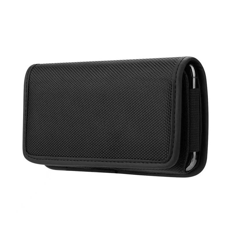 Univerzálne puzdro, Horizontálne puzdro Horizontal Belt Holster OXFORD na Apple iPhone 12 Čierny