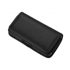 Univerzálne puzdro, Horizontálne puzdro Horizontal Belt Holster OXFORD na Apple iPhone 13 Čierny