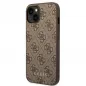 Kryt Guess 4G Gold Logo na Apple iPhone 14 Plus Elegant  Hnedý