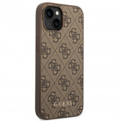Kryt Guess 4G Gold Logo na Apple iPhone 14 Plus Elegant  Hnedý