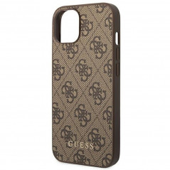 Kryt Guess 4G Gold Logo na Apple iPhone 14 Plus Elegant  Hnedý