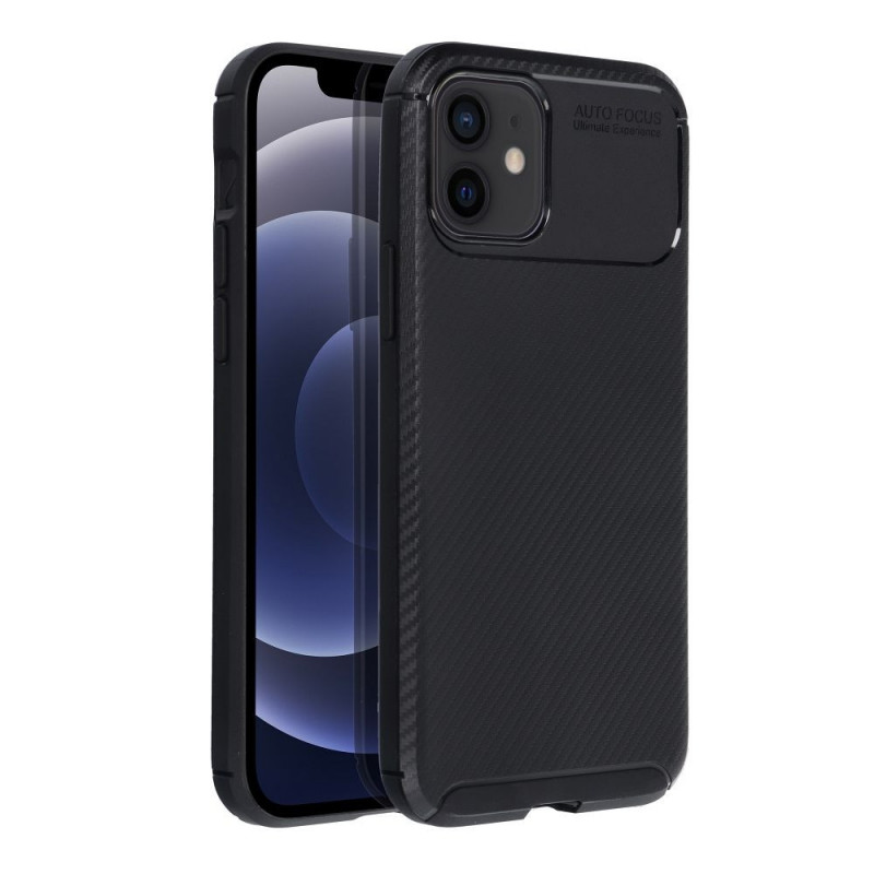 Kryt Carbon premium na Apple iPhone 12 Elegant  Čierny