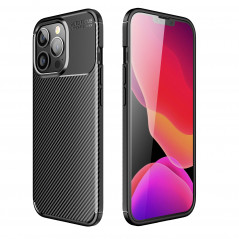 Kryt Carbon premium na Apple iPhone 12 Elegant  Čierny