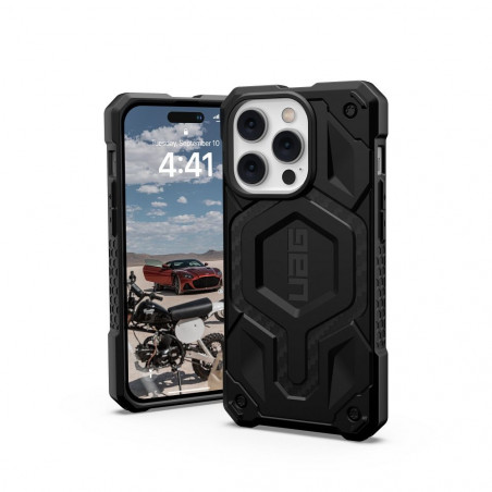 Kryt Urban Armor Gear Monarch na Apple iPhone 14 Pro Max Prémiové puzdro  MagSAFE  Uhlíkové vlákno