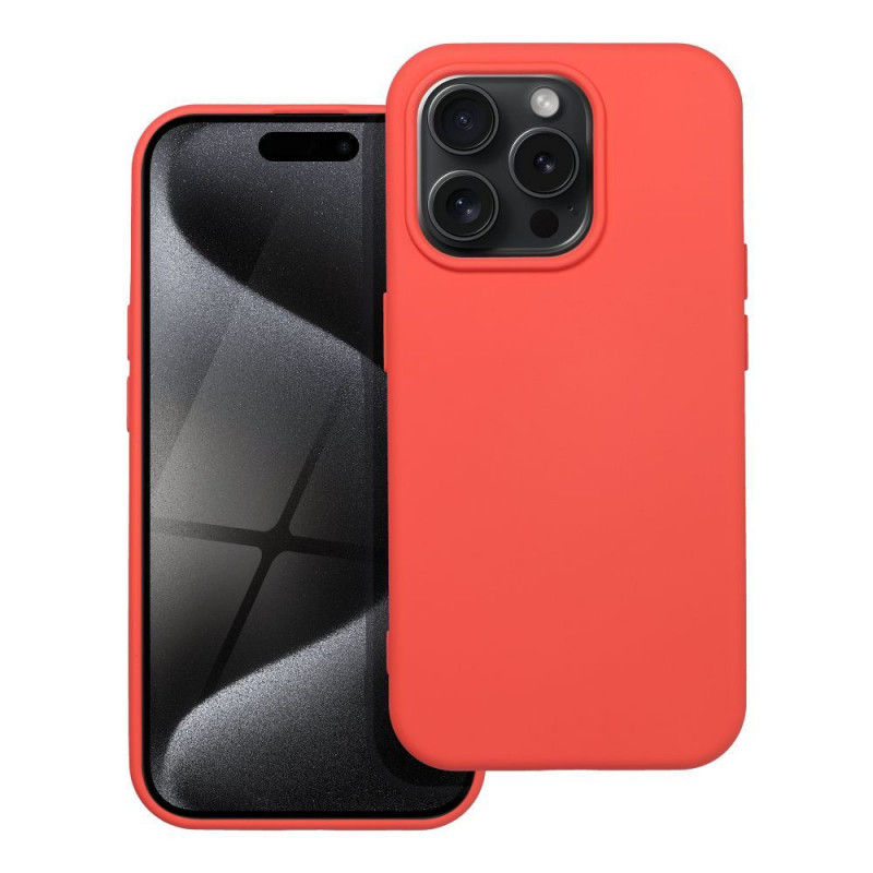 Kryt Silicone na Apple iPhone 15 Pro Elegant  Broskyňový