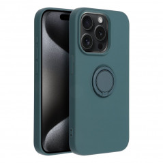 Kryt Silicone ring na Apple iPhone 15 Pro Zelený