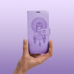 Peňaženkové puzdro MEZZO Book na Samsung Galaxy A22 5G Lapač snov  Fialový (Purple)