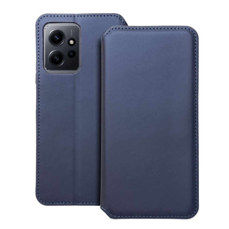 Peňaženkové puzdro Dual Pocket book na XIAOMI Redmi Note 12 5G Tmavší modrý 