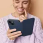 Peňaženkové puzdro Dual Pocket book na XIAOMI Redmi Note 12 5G Tmavší modrý 