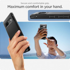 Kryt Spigen Armor na Google Pixel 7a Uhlíkové vlákno, Elegant  Čierny