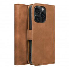 Peňaženkové puzdro TENDER Book na Apple iPhone 15 Pro Hnedý