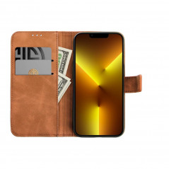 Peňaženkové puzdro TENDER Book na Apple iPhone 15 Pro Hnedý