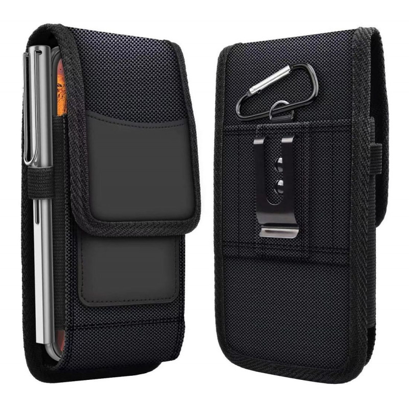 Univerzálne puzdro, Vertikálne puzdro Vertical Belt Holster OXFORD na Apple iPhone 12 Čierny
