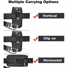 Univerzálne puzdro, Vertikálne puzdro Vertical Belt Holster OXFORD na Apple iPhone 12 Čierny