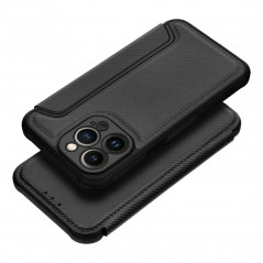 Peňaženkové puzdro Razor Book na Apple iPhone 13 Pro Uhlíkové vlákno, Karbónový vzor  Čierny