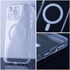 Kryt Clear Mag Cover na Apple iPhone 13 MagSAFE  Transparentný