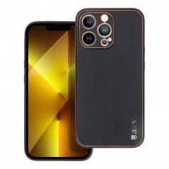 Kryt Leather na Apple iPhone 13 Pro Čierny